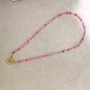 Imitation Pearl Necklace Women Choker Seed Beads Rainbow Stainless Steel Clasp Sailor Buckle Base Chain Gold Color Boho