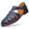 2025 Summer Stylish Sandals for Man Leather Roman Shoes Fashion Mens Business Dress Casual Comfortable Beach Footwear Flats
