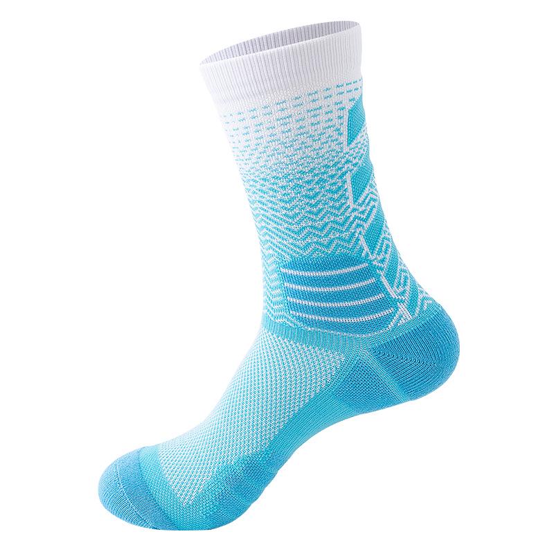 2024 Gradient High-Top Elite Basketballsocken - Verdickte Sport-Socken für die Spielleistung