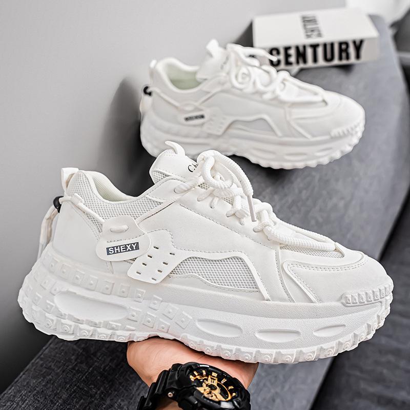 

Men s Breathable Mesh Sports Shoes - Trendy Tire Sole Dad Sneakers 44