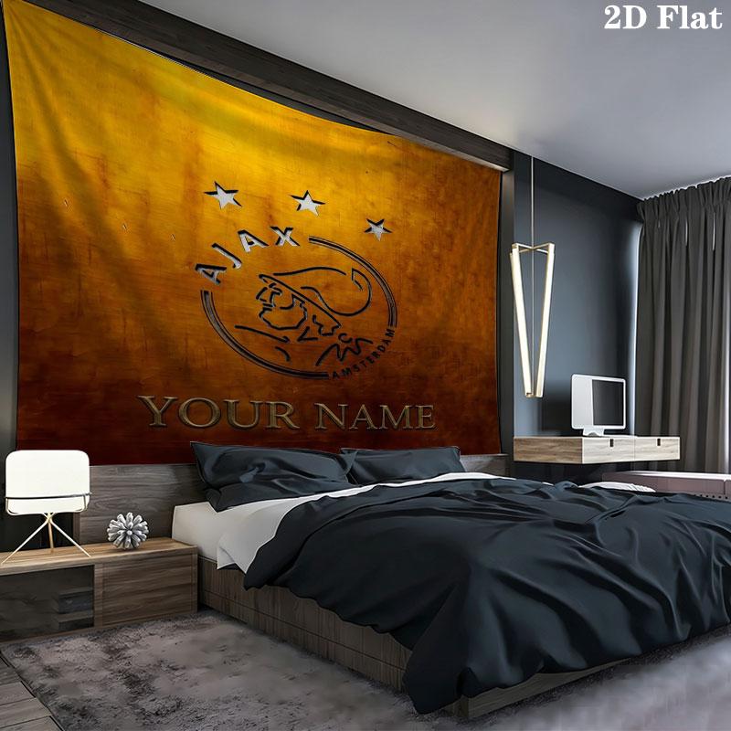 AFC Ajax Custom Name Wall Tapestry Aesthetic Wall Hanging Printed Fabric Blanket Decorative Tapestries for Bedroom Living Room Home Decor