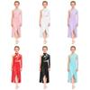 Zartes Applikations-Lyrisches Tanzkleid für Mädchen Schlüsselloch am Rücken Seitenschlitz Unregelmäßiger Saum Asymmetrisch Gerüschtes Netz Performance-Kleid