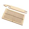 4pcs Wood Weaving Loom Kit Tapestry Comb Included Backstrap Weaving Set  For Adults