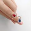Princess Kate Rings For Women Blue Crystal Wedding Engagement Bridal Promise Marriage Ring For Bride Female Fashion Jewelry R076