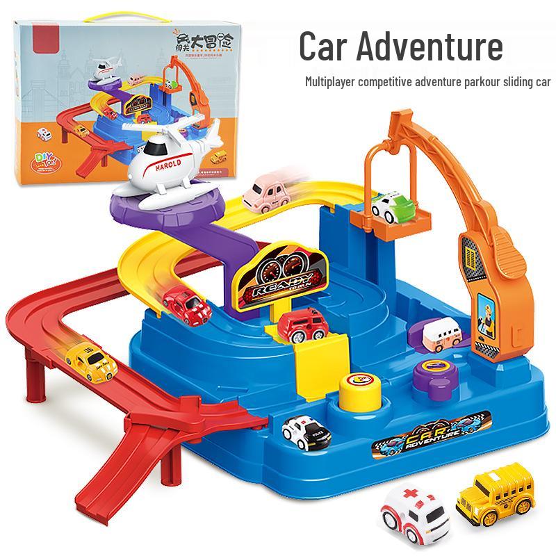 

Детский игровой набор «Приключенческий трек»: Инерционные машинки сделай сам для обучающего веселья 27.5 x 19.5 x 8.5 CM