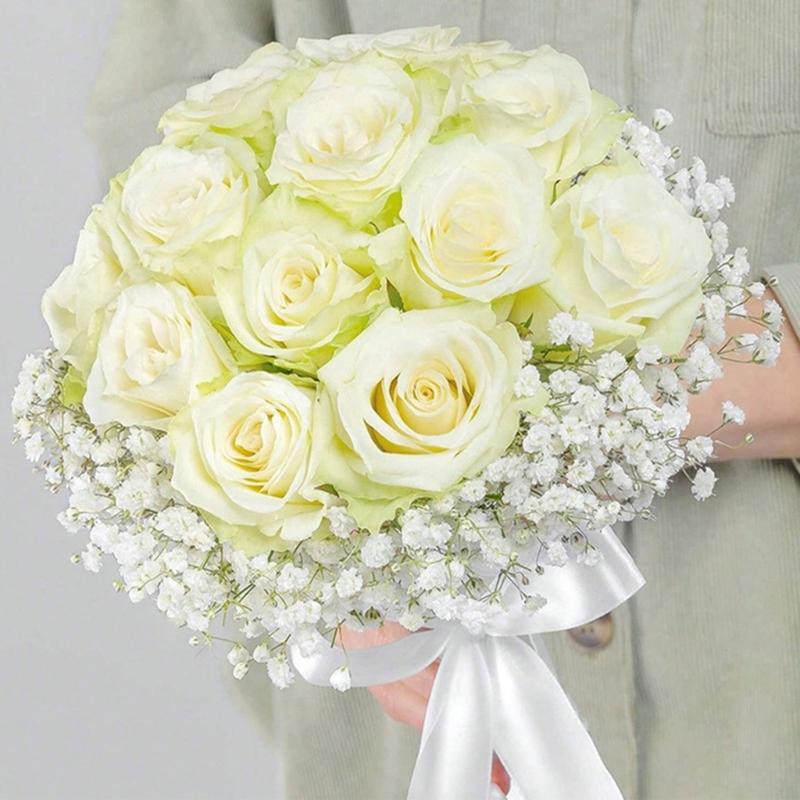 25Pcs Realistic Faux Gypsophila Flower For Wedding Bouquets Outdoor Indoors Decoration Long Time PVC Materials User Friendly Design