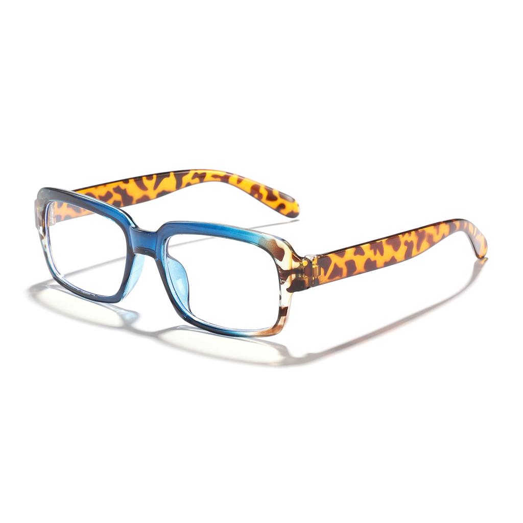 Die neue koreanische Version der rechteckigen böhmischen Blaulicht-Myopiebrille für Männer und Frauen ohne Make-up