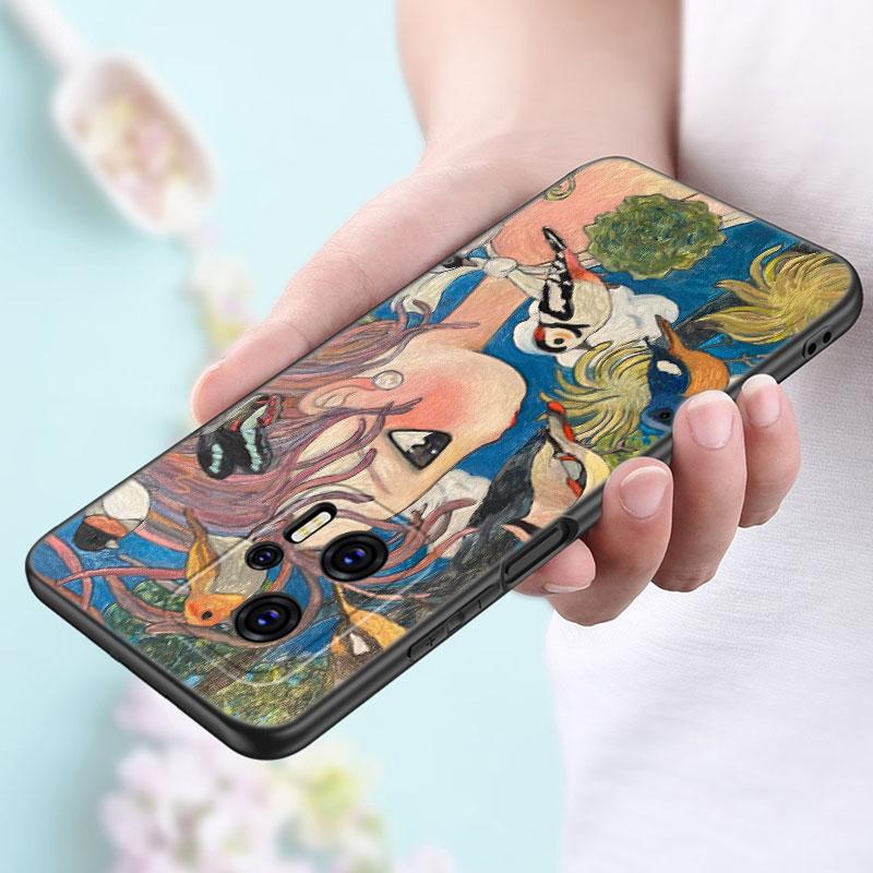 Aya Takano Konst Telefonskal För Xiaomi POCO F2 F3 M2 M3 M4 X3 X4 Pro NFC F4 GT 5G F1 X2 C3 C31 C40 M5S Mjuk TPU Svart Skal