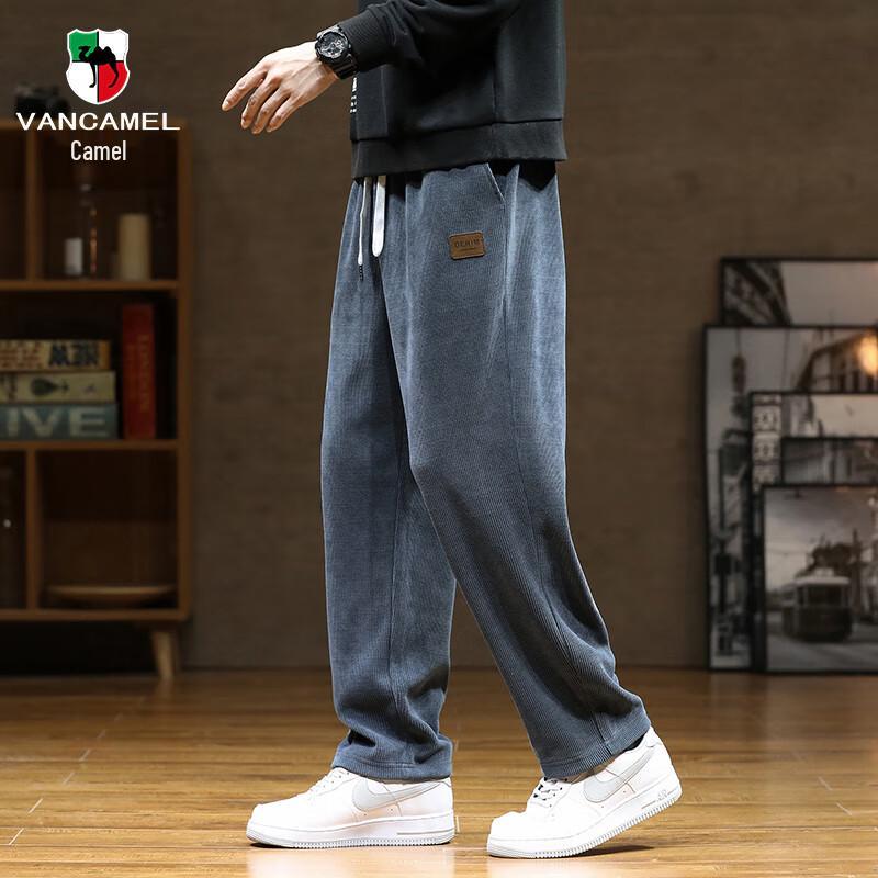 VANCAMEL Men's Corduroy Casual Sweatpants