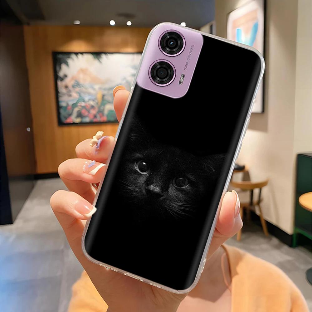 For Moto G24 Phone Case Lovely Panda Patterns Soft TPU Clear Silicone Bumper For Motorola G04 MotoG24 Cover Fundas For Moto E14