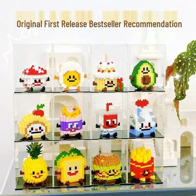 Compatible with LEGO: Fries, Hamburger, Fruit Educational Micro-Particle Building Blocks