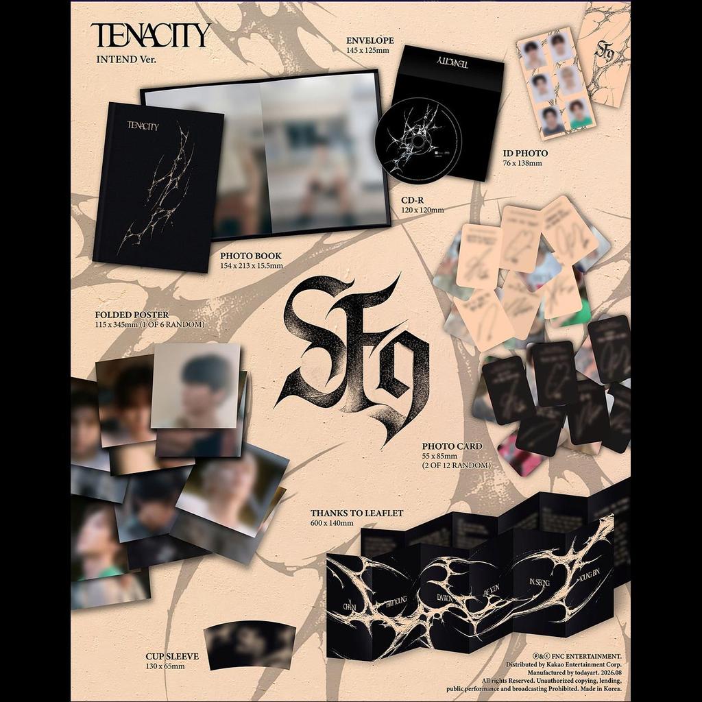 [Pre-order] SF9 [TENACITY] 2nd Album (TENACITY Ver. / LIGHTEN Ver. / INTEND Ver.) + Free Gift