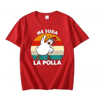 Camiseta I Sweat My Cocks Textos en Español Chistes Divertidos Mangas Cortas Unisex Verano Cuello Redondo Amante de Granjas de Pollos Camisetas