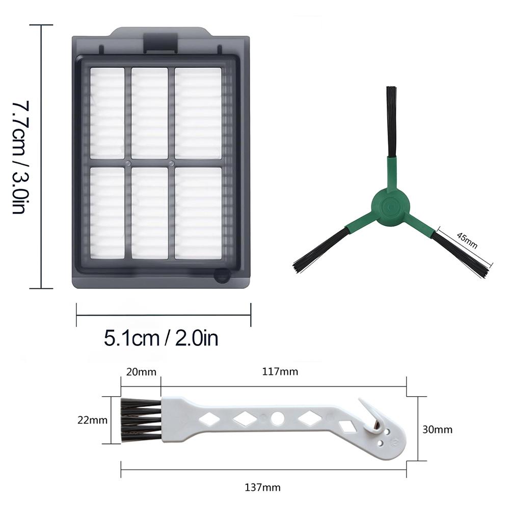 For Roomba Plus 405 For Combo / 505 For Combo Main Side Brushes Filter Mop Cloth Vacuum Cleaner Accessories Spare To Replace