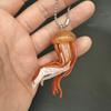 Jellyfish Keychain Capsule Toy Simulation Marine Organism Model Toy Stereogram Gacha Pendants Gifts