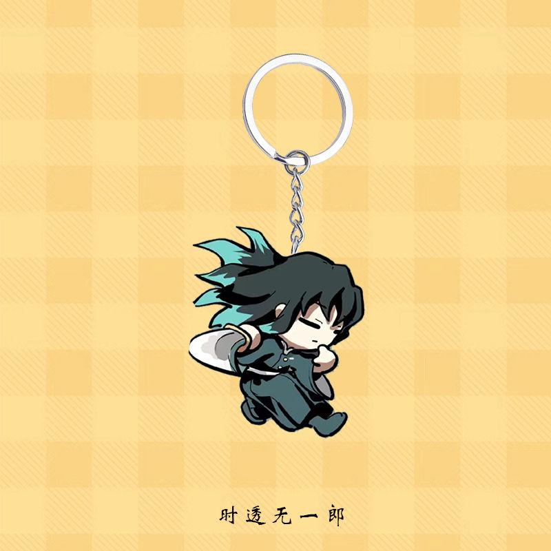 Demon Slayer Tokitou Muichiro mignon créatif anime périphérique porte-clés acrylique beau à regarder mode polyvalent pendentif décoratif white
