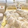 Thickened twill abraded four-piece set cartoon cute printed student dormitory bed sheet quilt set three-piece set