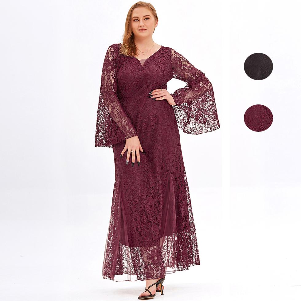 Buy Women's Plus Size Floral Lace Tulle 