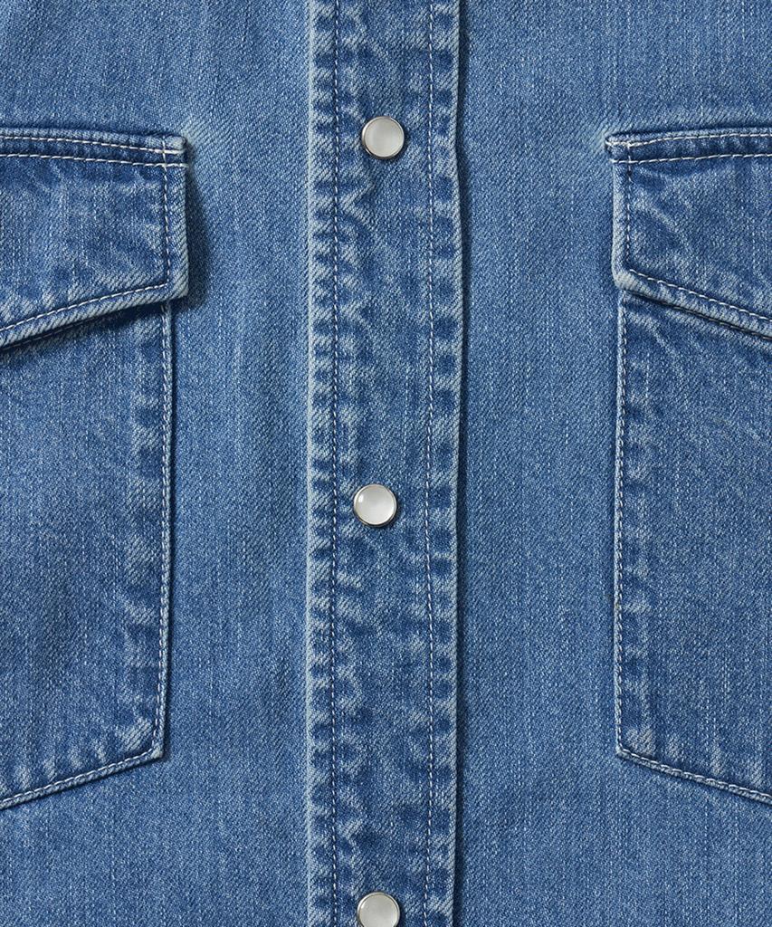 Poteoli Light Denim Shirt (Mid Blue)
