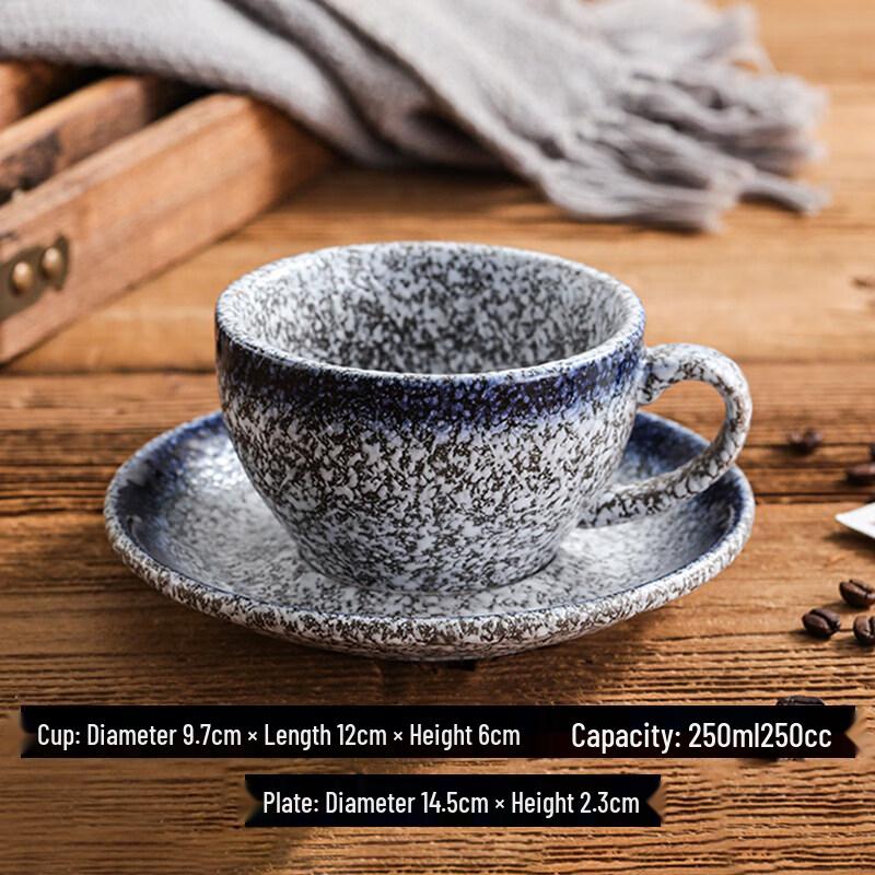 Qiwei Professional Ceramic Latte Art Cup and Saucer Set