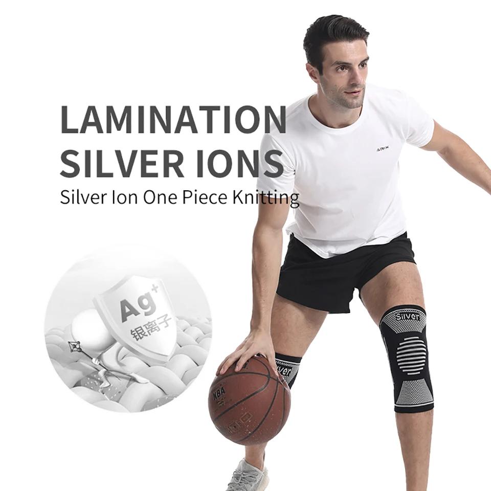 Silver Ion Knee Brace Arthritis Pain-Knee Sleeve Knee Pain Compression Sleeve Sports Workout Knee Pain Relief Men Women Unisex