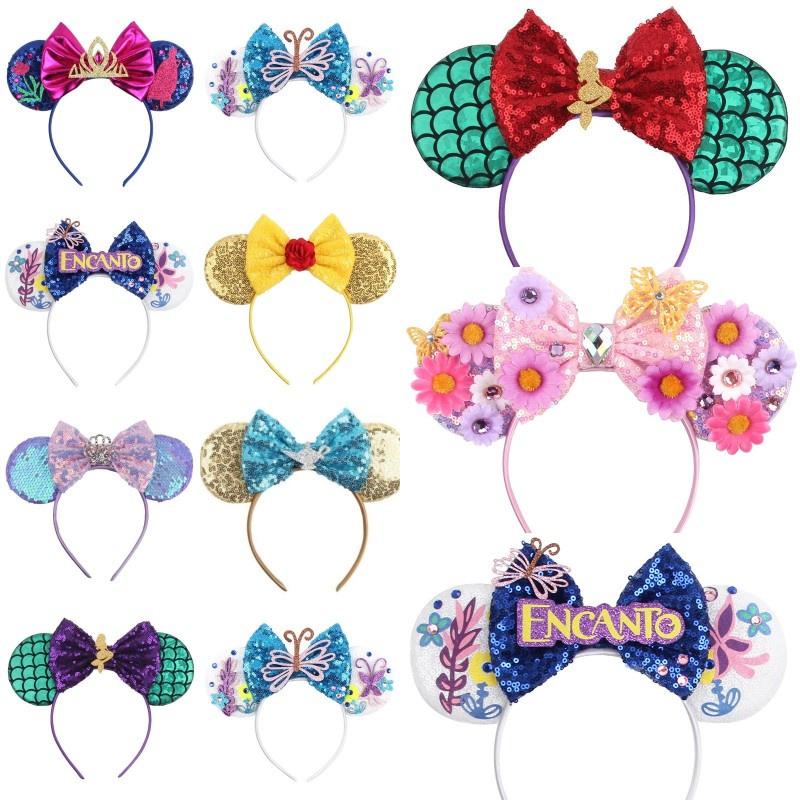 Blingy Minnie Mouse Headbands With Sparkling Glitter For Girls