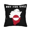 Greenland Is Not For Pillow Case Retro Trendy Pillow Cover Print Pillowcases For Couch Sofa Bedroom