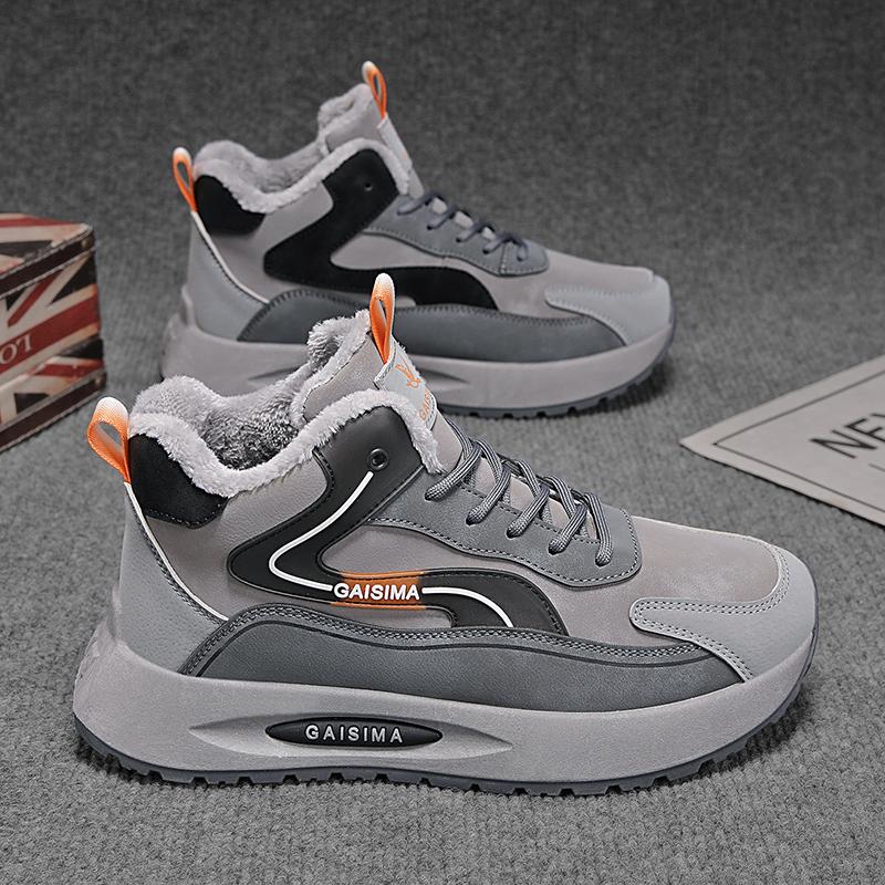 

Новая Мода Зимние Мужские Высокие Ботинки Мартин Студенты Мальчики Трендовая Мягкая Подошва Рабочая Обувь Защита Труда Мартин Кроссовки 46 серый