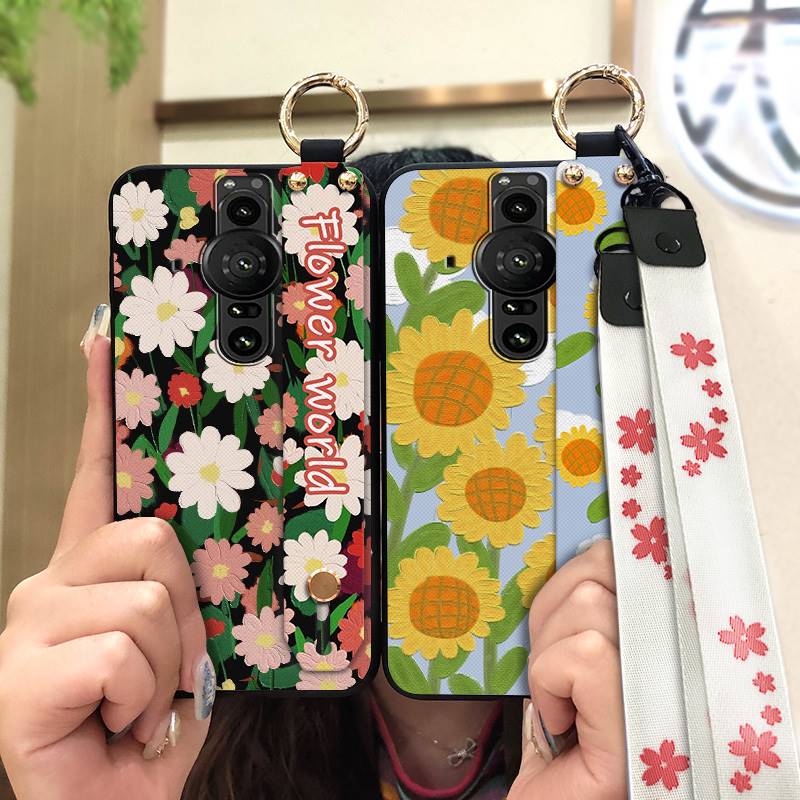 Shockproof Soft case Phone Case For Sony Xperia Pro-I Dirt-resistant Durable Back Cover Anti-dust Wristband Protective