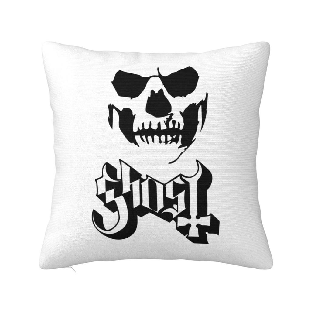 Rock Band Ghost BC Square Pillowcase Cushion Cover Pillow Case Throw Pillow Cover for Home Bedroom Car