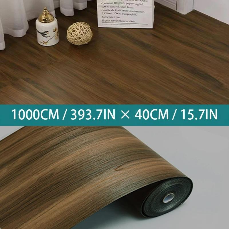 40CM Antifouling Roll Material Wood Grain Self-adhesive Wall Sticker Floor Sticker Background Wall Decoration Bedroom Kitchen