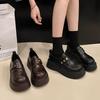 British style platform women's autumn new versatile Japanese jk Mary Jane single shoes black small leather shoes