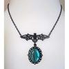 Gothic Bat Crystal Necklace - Women's Halloween Fashion Jewelry