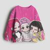 KPOP Demon Hunter Huntrix Series Patterned Clothes, Children's Fashion Trend Sweaters, Girls Spring and Autumn Sweatshirt