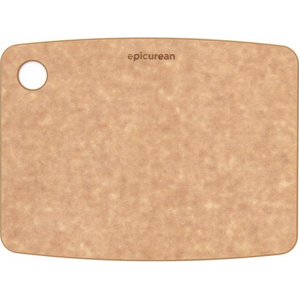 Epicurean Cutting Board Wooden S Size Natural Dishwasher Safe Boiling Water Disinfection Compatible High Durability Lightweight Thin 7.4120-X1
