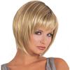Peruka damska europejska i amerykańska modna damska krótkie włosy jasnozłota podzielona na boki krótkie proste włosy peruka z włókien chemicznych nakrycie głowy