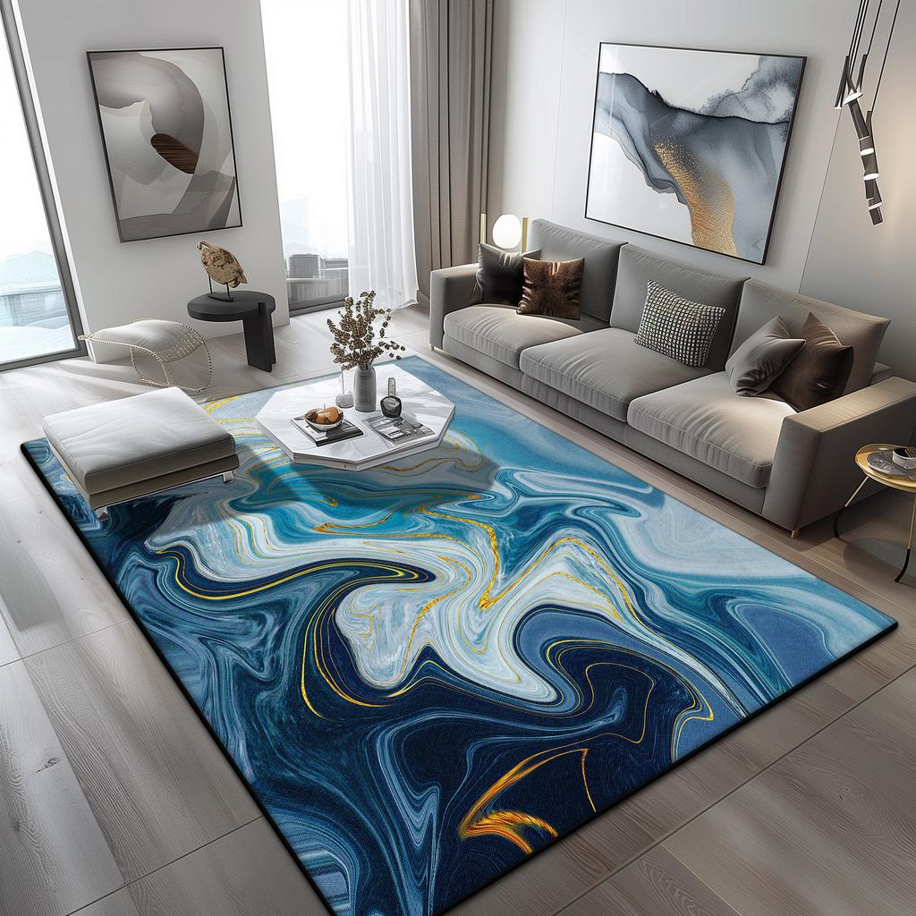 Nordic Luxury Large Living Room Carpets Abstract Decoration Home Sofa Bedroom Rug 200x300cm Lounge Cloakroom Non-slip Floor Mat