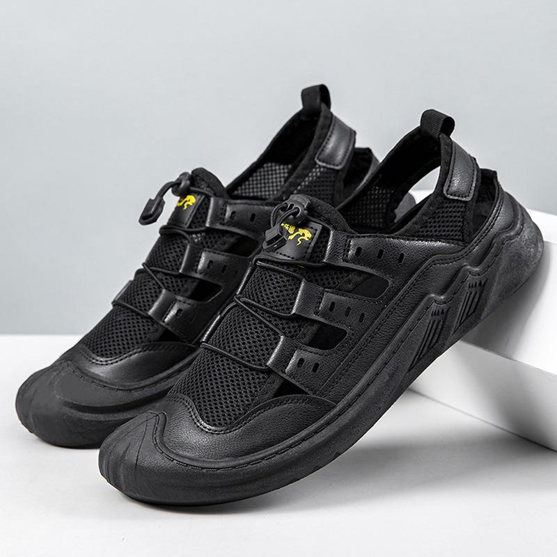 Large Size Sandals Men's Summer Outdoor Wear-resistant Bag Head Men's Shoes Breathable Wading Shoes Casual One-pedal Shoes