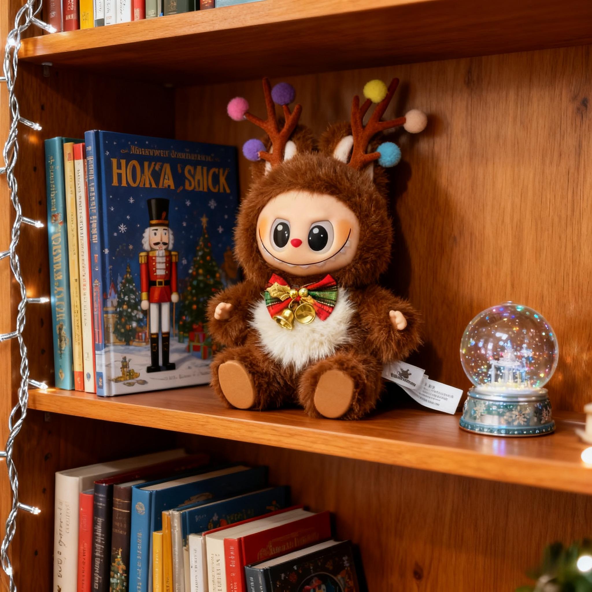 

labubu Різдвяний Плюшевий Іграшковий Олень Плюшеві Іграшки, Райдужна Тканина Сліпа Коробка, Сумка для Плюшевих Іграшок, Брелок 18cm