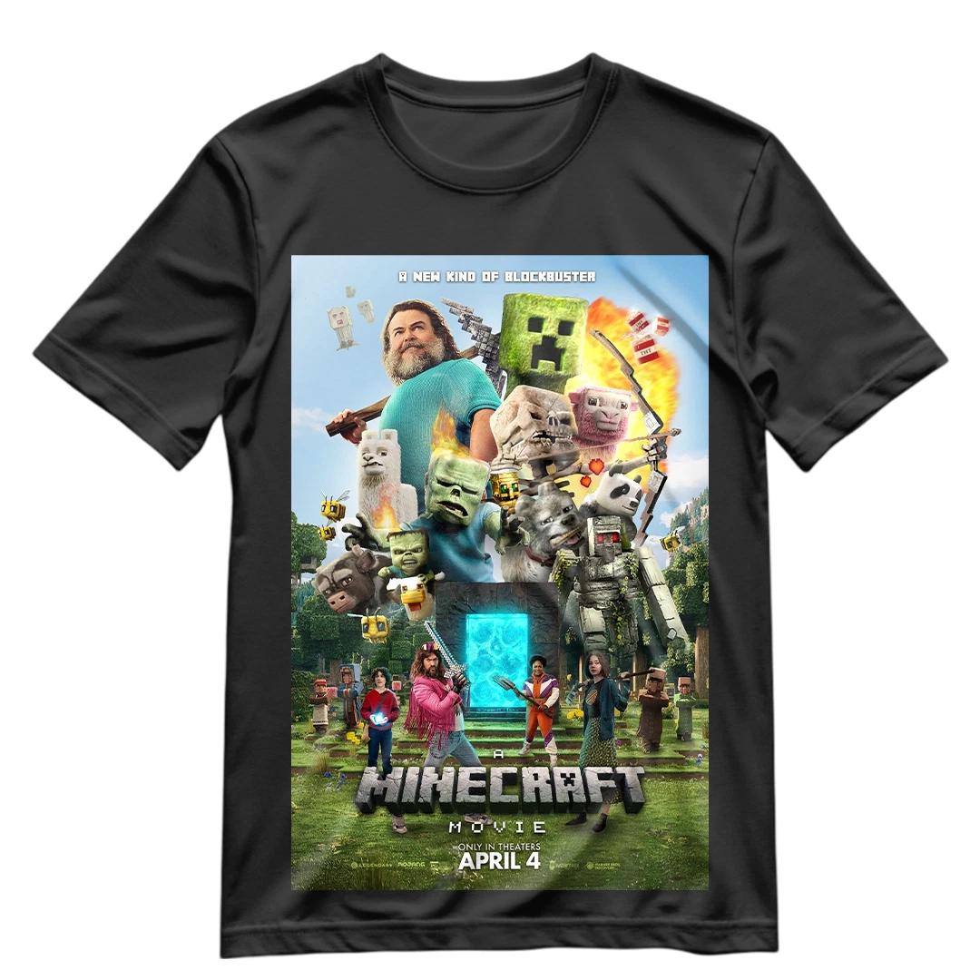 Футболка Minecraft Футболка по фильму Minecraft 2025 S-XXXL Большой принт спереди MC3 2XL