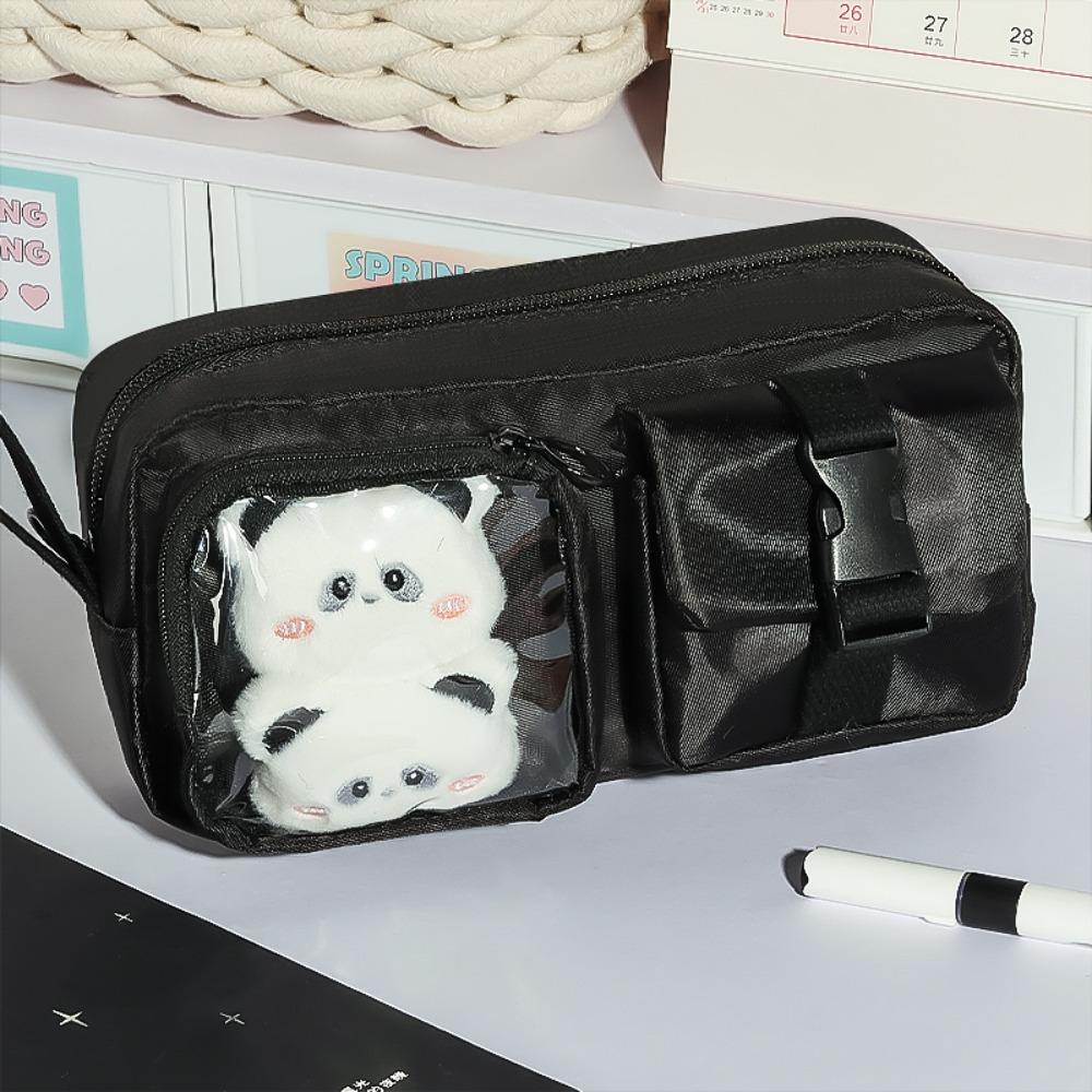 Cute Multi-pocket Pencil Case Large-capacity Portable Pen Bag Stationery Storage Bag Gift