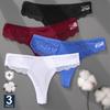 3Pcs/set Women's Cotton Thongs Lace Bikini Underpants Ladies G-string Underwear Soft Thong Panties Female Lingerie S-XL