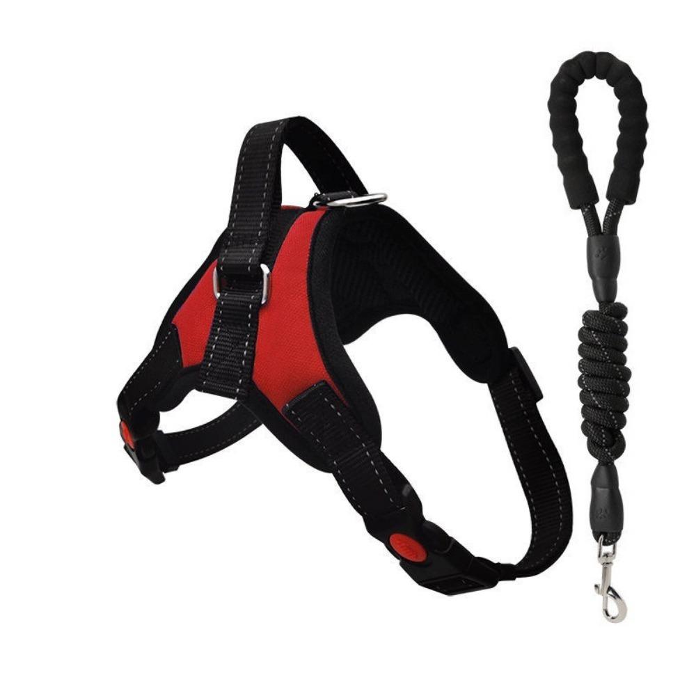 

Pet Accessories Nylon Dog Cat Harness Adjustable Breathable Dog Harness Vest Reflective Heavy Duty Pet Vest Dog Walking Training S червоний
