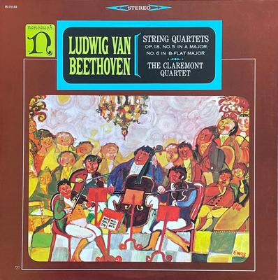 LP Record LUDWIG VAN BEETHOVEN, THE CLAREMONT - String Quartets Op. 18. No. 5 In A  H71152 Nonesuch US Classical Used