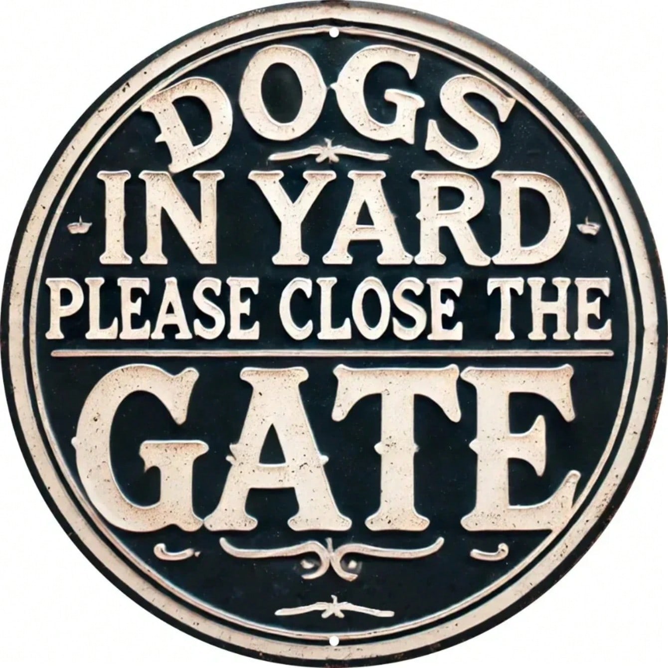 Vintage Aluminum Dog Sign Please Close Door Wall Decor Durable Metal Art Home Garden разноцветный