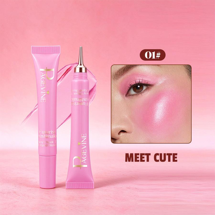 Hydrating Liquid Blush, Slim Mouth with A Long-lasting and Natural Nude Color Blush, Available in 6 Colors