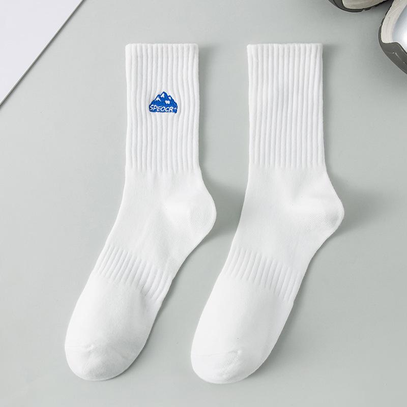 New Athletic Embroidered Socks for Men Basketball Cotton Crew Socks Fashion Women Men Sports Running Socks High Quality