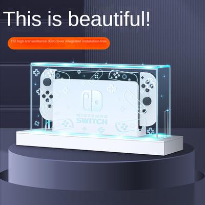 Kryt proti prachu, světelná základna pro Nintendo Switch/OLED Switched, akrylový hostitelský plášť, OLED ochranný pouzdro