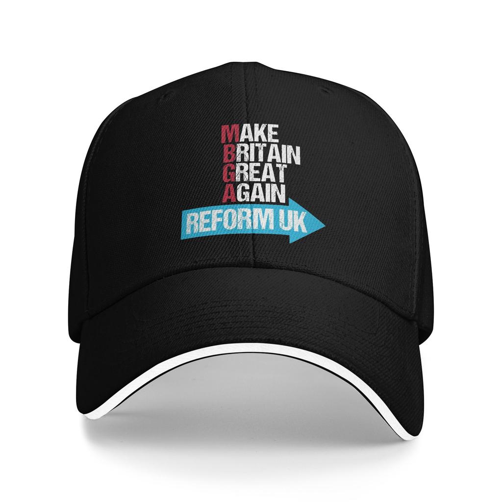Lets Make Britain GREAT Again Sandwich Hats Men Women Reform UK Caps Fishing Hat Adjustable Polyester Baseball Cap Summer