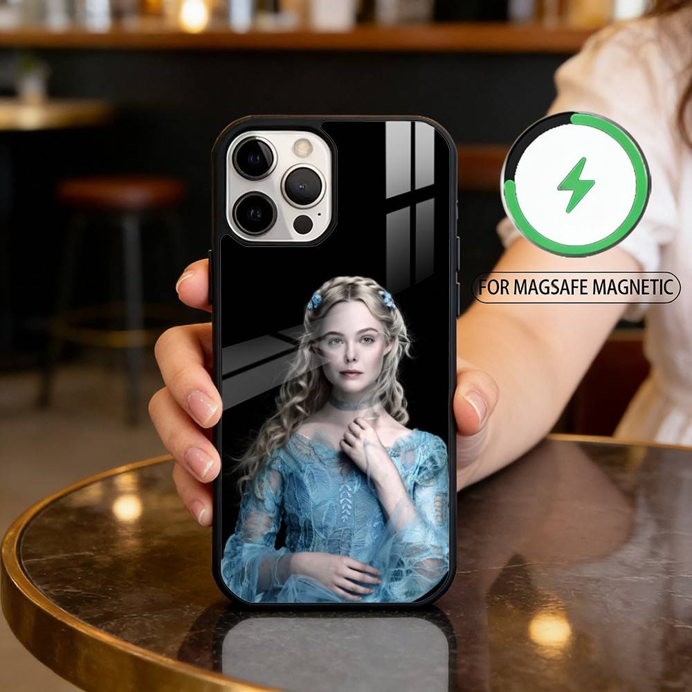 Atress E-Elle F-Fanning Magnetic For Magsafe Wireless Charging Phone Case For iPhone17,16,15,14,13,12,11 Plus,Pro Max